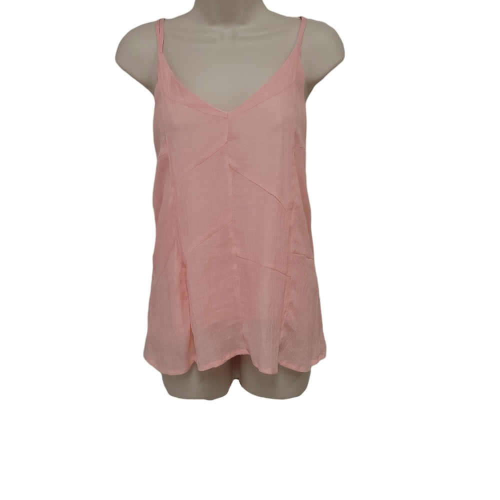 Red by BKE strappy racerback sleeveless tank lined Small peach
